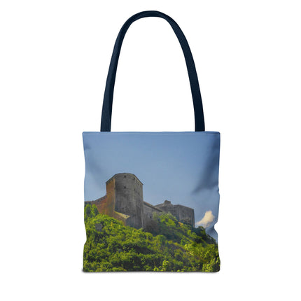 Haitian Citadelle Laferrière Tote Bag – Historical Haiti Travel Bag – Durable All-Over Print Shopping Bag - CreoleSizzle