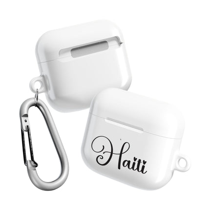 Haiti Calligraphy Minimalist Luxury Script AirPods Case Elegant Heritage Edition