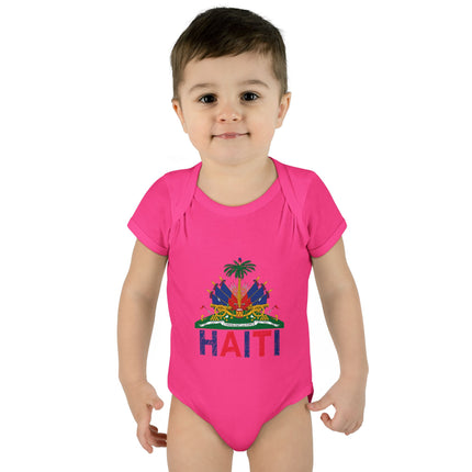 Ayiti in Crayon Haitian Pride Infant Baby Bodysuit Cultural Heritage Baby Onesie Diaspora Babywear Cute Baby Clothes