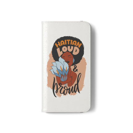 Haitian Loud and Proud Limited Heritage Edition Tee Flip Cases Stylish Phone Wallet Cultural Power Statement