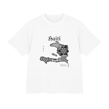 Haiti Map Mandala Heavy Tee – Celebrate Haitian Culture | Durable and Stylish Unisex Urban Heavy Tee - CreoleSizzle