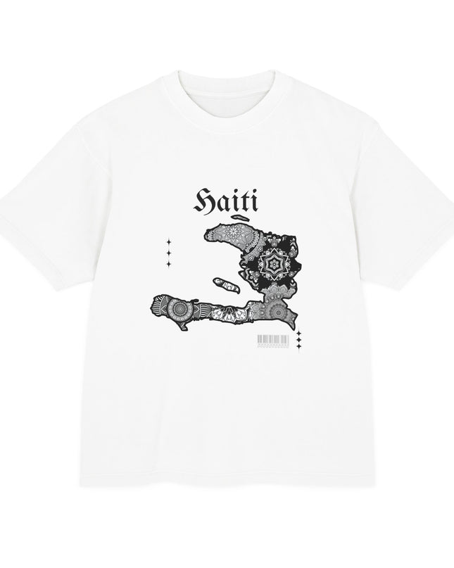 Haiti Map Mandala Heavy Tee – Celebrate Haitian Culture | Durable and Stylish Unisex Urban Heavy Tee - CreoleSizzle