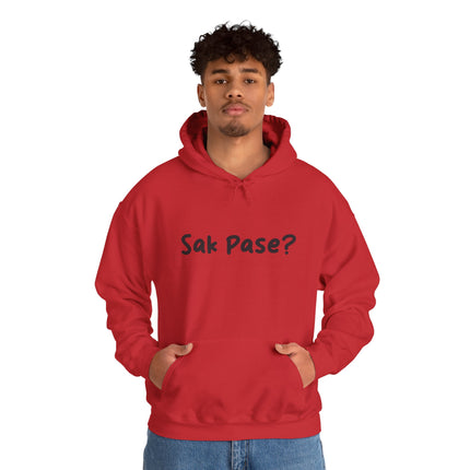 Sak Pasè? Haitian Greeting Hoodie Cultural Streetwear Unisex Premium Hooded Sweatshirt Caribbean Pride Series