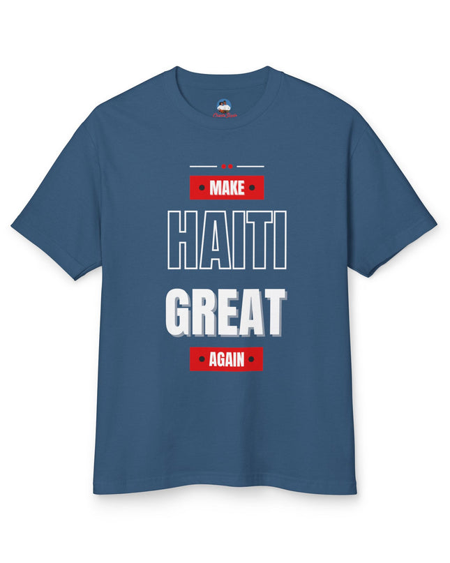 Make Haiti Great Again T-Shirt Haitian Pride Statement Sustainable & Durabl Unisex Garment-Dyed Heavyweight Cotton Tee - CreoleSizzle