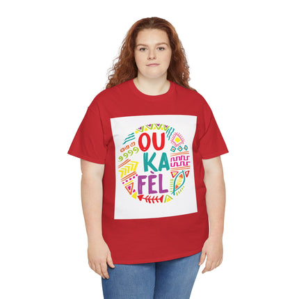 Ou Ka Fè’l “You Can Do It” Haitian Motivational Sweatshirt Colorful Creole Affirmation Colorful Unisex Heavy Cotton Tee