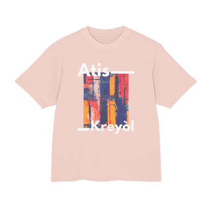 Atis Kreyòl Artistic Haitian T-Shirt Celebrate Haitian Creativity Bold Cultural Fashion Durable and Stylish Unisex Urban Heavy Tee - CreoleSizzle