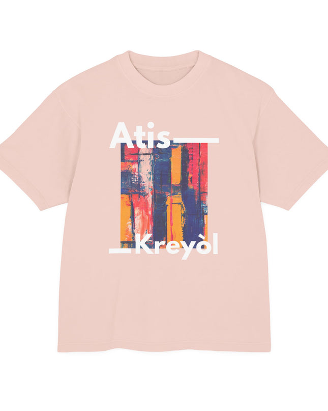 Atis Kreyòl Artistic Haitian T-Shirt Celebrate Haitian Creativity Bold Cultural Fashion Durable and Stylish Unisex Urban Heavy Tee - CreoleSizzle
