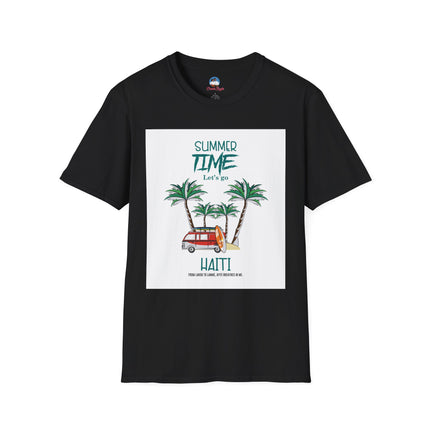 Summer Time in Haiti Sweatshirt Tropical Palm & Surf Van Graphic Caribbean Vibes Pullover Beach Life Travel & Vacation Vibes T-Shirt