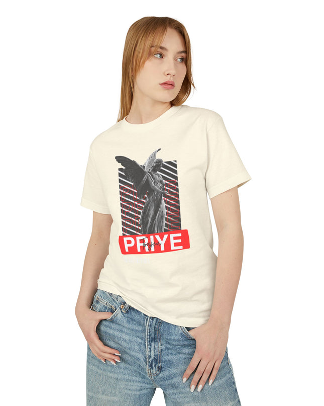 Toujou Priye T-Shirt Haitian Christian Faith Design Pray Always Sustainable & Durable Unisex Garment-Dyed Heavyweight Cotton Tee - CreoleSizzle