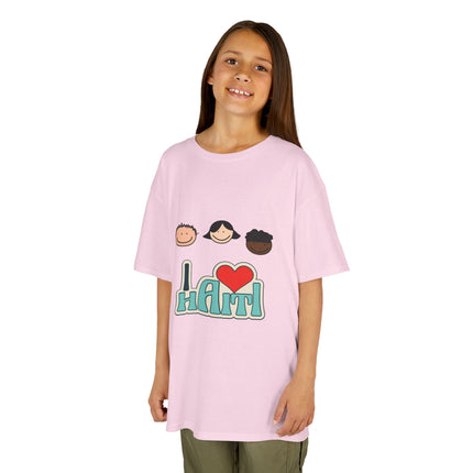 Kids "I Love Haiti" T-Shirt - Fun Haitian Pride Tee for Everyday Wear - Ethically Made Children’s Cotton Shirt - CreoleSizzle