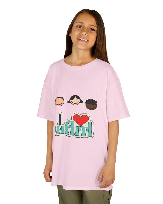 Kids "I Love Haiti" T-Shirt - Fun Haitian Pride Tee for Everyday Wear - Ethically Made Children’s Cotton Shirt - CreoleSizzle