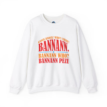 Bannann Peze Crewneck Sweatshirt  A Playful Nod to Haitian Humor and Flavor - CreoleSizzle