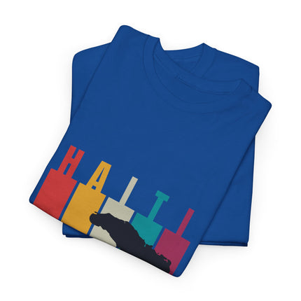 Retro Haiti Map T-Shirt Celebrate Haitian Culture Vibrant Vintage Design Unisex Heavy Cotton Tee - CreoleSizzle