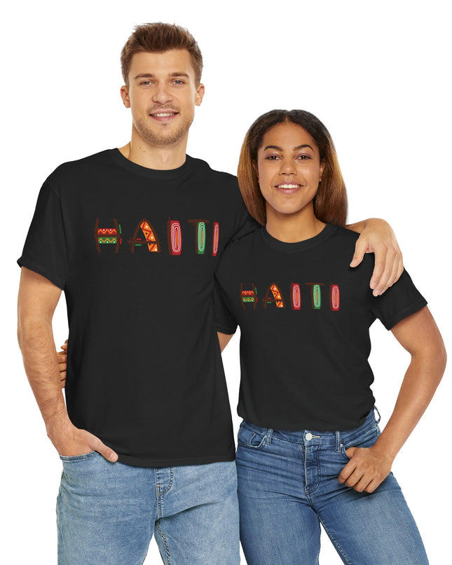 Haiti in Color Limited Heritage Drop Tee Artistic Creole Typography