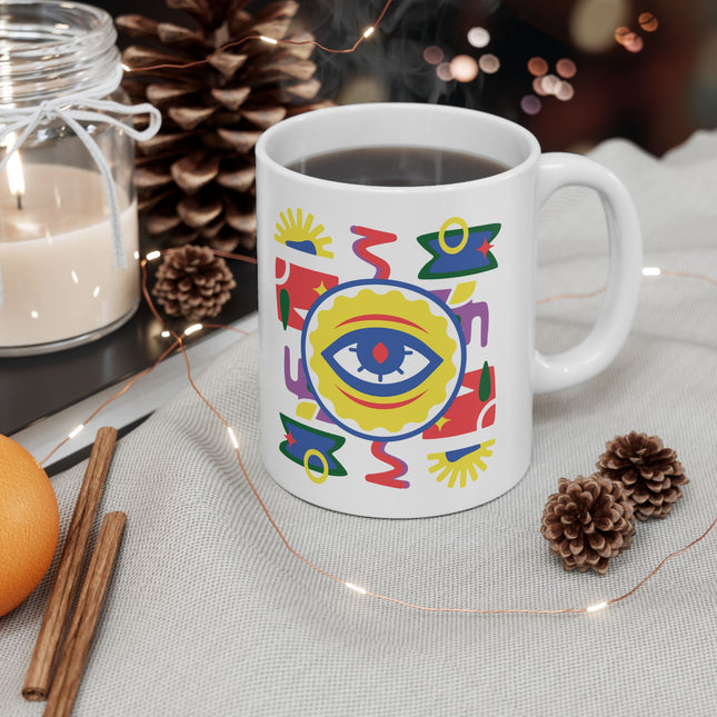 The Eye of the Ancestors Limited Edition Afro Haitian Spiritual Protection Ceramic Mug - CreoleSizzle