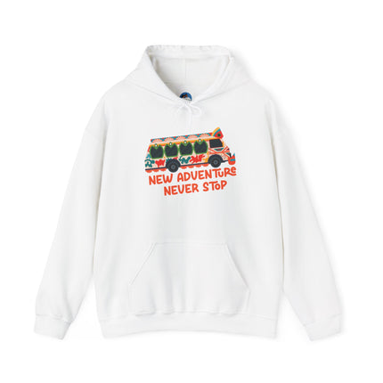 Tap-Tap Spirit New Adventure Never Stop Hoodie Haitian Travel Culture Series Unisex Adventure Sweatshirt