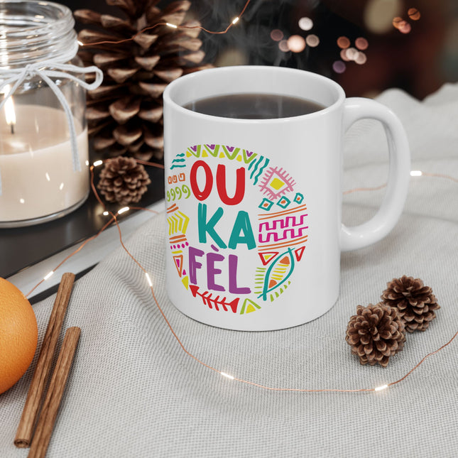 Ou Ka Fè’l Limited Heritage Edition Ceramic Mug Creole Affirmation Design - CreoleSizzle
