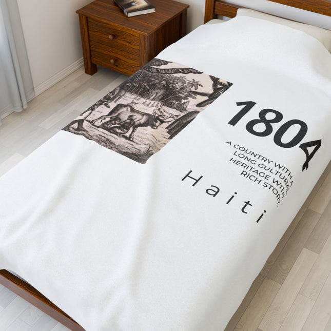 1804 Reflection Blanket Haiti Cultural Heritage Throw in Monochrome - CreoleSizzle