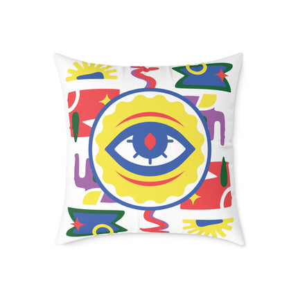 Ancestral Vision Pillow Afro-Haitian Mysticism Design Creole Protection Symbol Limited Cultural Drop - CreoleSizzle