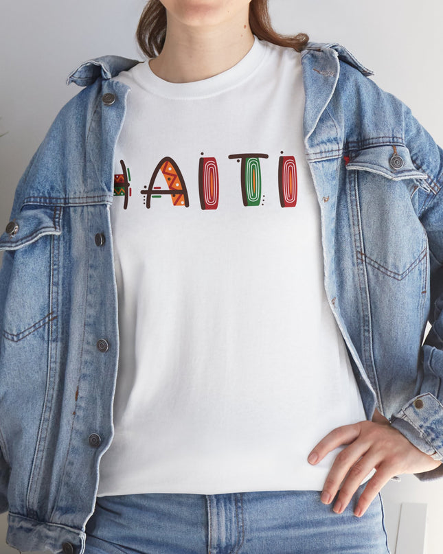 Haiti in Color Limited Heritage Drop Tee Artistic Creole Typography