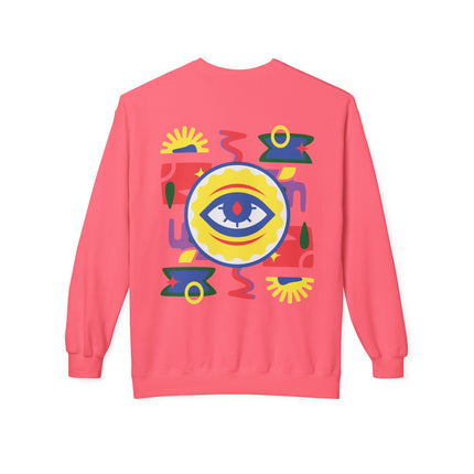 The Watchful Eye Spiritual Legacy Sweatshirt Afro-Haitian Heritage Series Unisex Midweight Fleece Crewneck