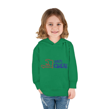 Haiti Chéri Toddler Pullover Hoodie Playful SpongeBob-Inspired Design Haitian Pride Kids Apparel