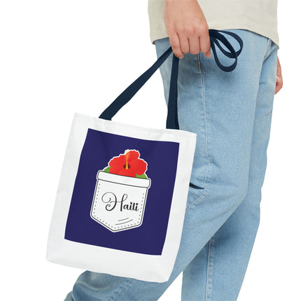 Hibiscus Haiti Limited Edition Heritage Tote Bag Tropical Elegance Design - CreoleSizzle