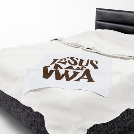 Jezi se Wa Premium Plush Blanket Haitian Faith and Cultural Pride - CreoleSizzle