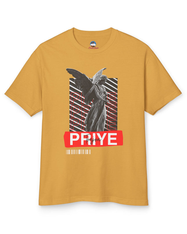 Toujou Priye T-Shirt Haitian Christian Faith Design Pray Always Sustainable & Durable Unisex Garment-Dyed Heavyweight Cotton Tee - CreoleSizzle
