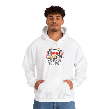 Sacred Rebel Vodou Skull Power Hoodie Afro-Haitian Heritage Series Unisex Heavy Blend Sweatshirt