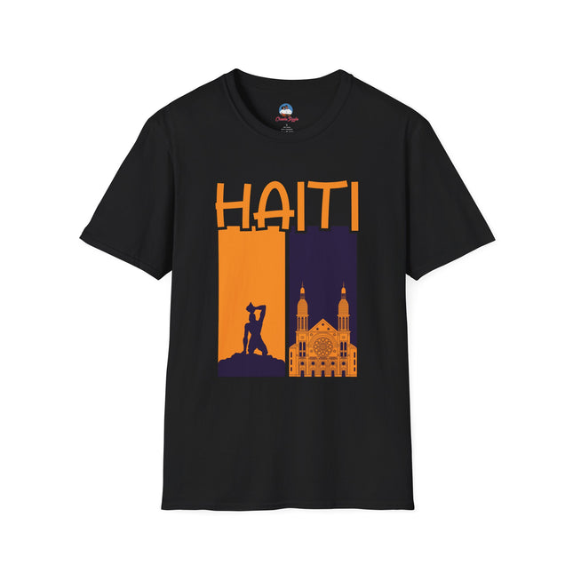 Faith & Fire Negre Marron Cathedral Legacy T-Shirt Haitian Spirit Series Unisex Premium Crewneck Haiti Graphic Tee