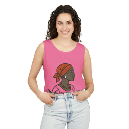 Mazè Haitian Woman Empowerment Tank Top Creole Pride Series Unisex Summer Festival Wear