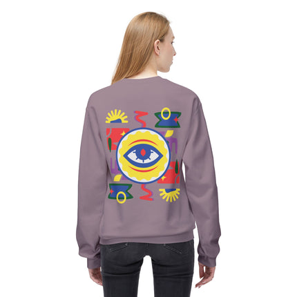 The Watchful Eye Spiritual Legacy Sweatshirt Afro-Haitian Heritage Series Unisex Midweight Fleece Crewneck