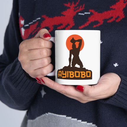 Ayibobo Maroon Warrior Call Premium Mug Haitian Ancestral Strength & Spiritual Heritage - CreoleSizzle