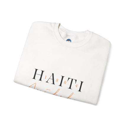 “Haitian Beauty” Sweatshirt Bold Afro-Caribbean Portrait, Unisex Cultural Streetwear, Stylish Haiti Crewneck Sweatshirt