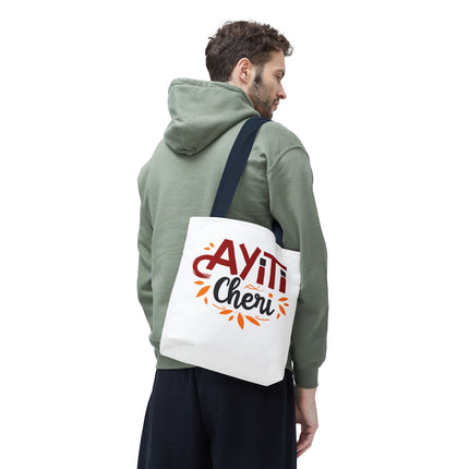 Ayiti Chéri Limited Edition Heritage Tote Bag Sweet Haiti Design - CreoleSizzle