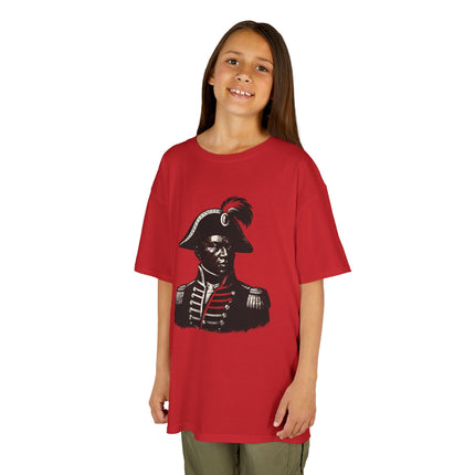Historical Kids T-Shirt Haitian Hero Graphic Tee Vintage Art Youth Shirt Educational Cultural Apparel