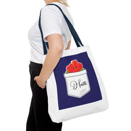 Hibiscus Haiti Limited Edition Heritage Tote Bag Tropical Elegance Design - CreoleSizzle