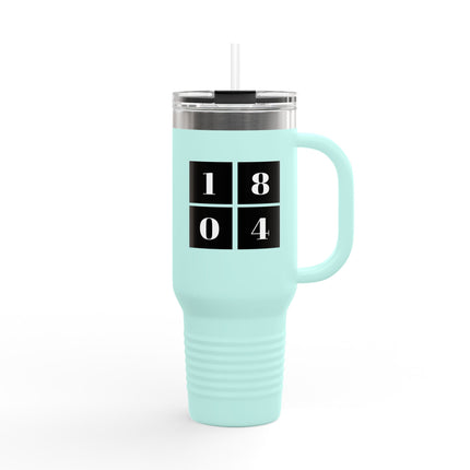 1804 Travel Mug – Haitian Independence Insulated Tumbler – Durable 1804 Haiti Pride Cup with Handle and Straw Insulated Travel Mug, 40oz - CreoleSizzle
