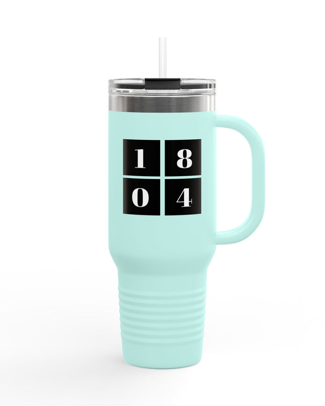 1804 Travel Mug – Haitian Independence Insulated Tumbler – Durable 1804 Haiti Pride Cup with Handle and Straw Insulated Travel Mug, 40oz - CreoleSizzle