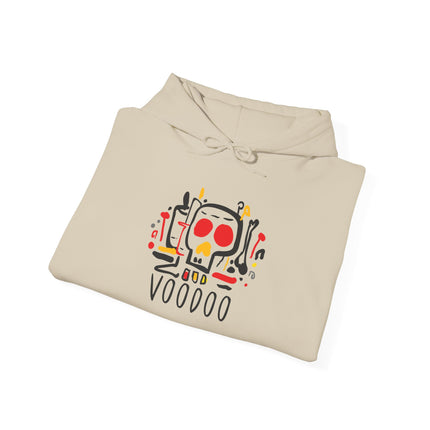 Sacred Rebel Vodou Skull Power Hoodie Afro-Haitian Heritage Series Unisex Heavy Blend Sweatshirt