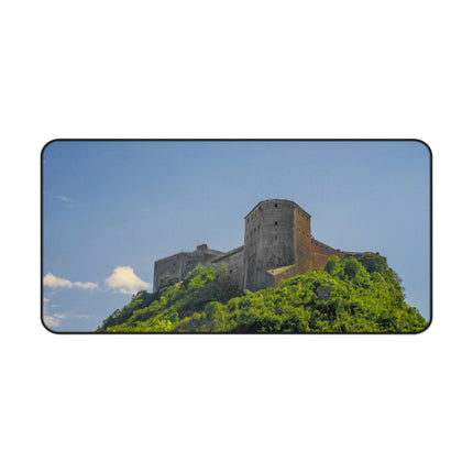 Citadelle Laferrière Desk Mat  Haitian Pride Office Decor  Anti-Slip Neoprene Mat - CreoleSizzle