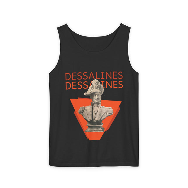 The Warrior’s Triumph Dessalines Statue Graphic Tank Top Haitian Freedom Series Unisex Summer Shirt