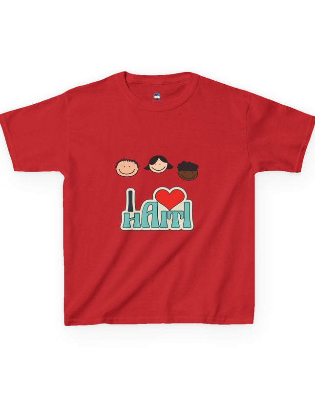 Kids "I Love Haiti" T-Shirt - Fun Haitian Pride Tee for Everyday Wear - Ethically Made Children’s Cotton Shirt - CreoleSizzle