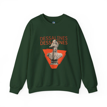 Bold Dessalines Crewneck Sweatshirt Haitian Independence Statement Piece Unisex Heritage Pullover Comfortable Sweatshirt