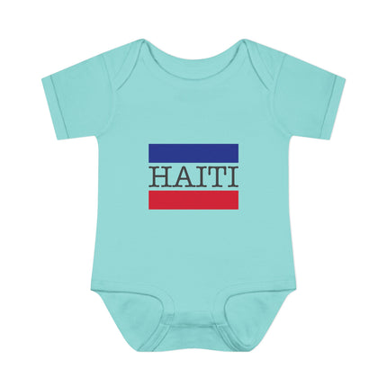 Little Roots Haiti Flag Baby Bodysuit National Pride Collection Infant Essentials Cute Baby Outfit