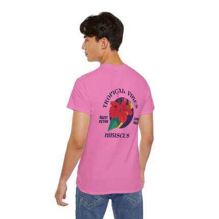 Tropical Vibes Tee Hibiscus Spirit Edition Caribbean-Inspired Graphic T-Shirt Unisex Summer Wear