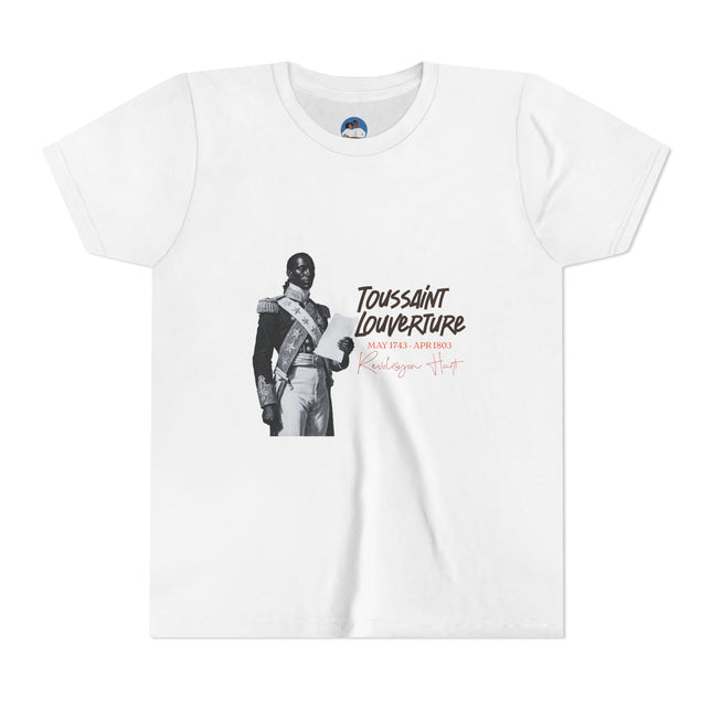 Toussaint Louverture Youth T-Shirt Haitian History Kids Tee Black History Month Cultural Apparel Youth Short Sleeve Tee