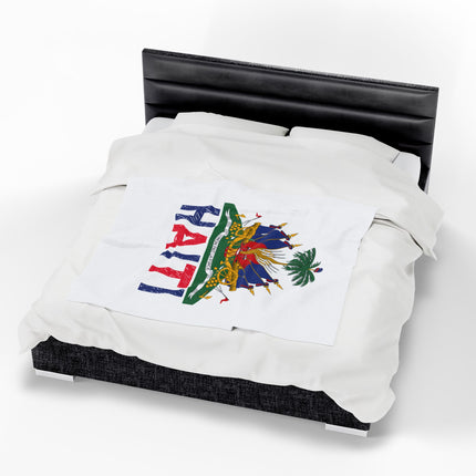 Haitian Flag Ayiti Heritage Plush Blanket Limited Cultural Pride Edition - CreoleSizzle