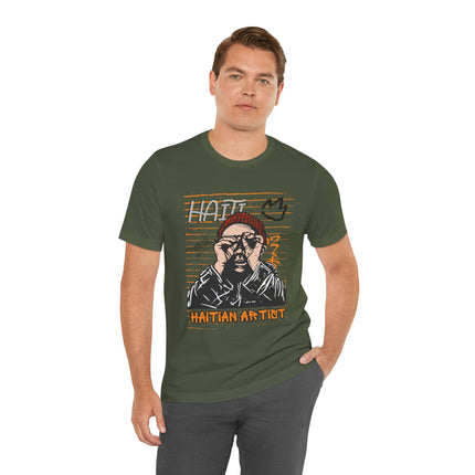 Haitian Artist Graphic T-Shirt Celebrate Haitian Creativity and Urban Culture Unisex Jersey Short Sleeve Tee - CreoleSizzle